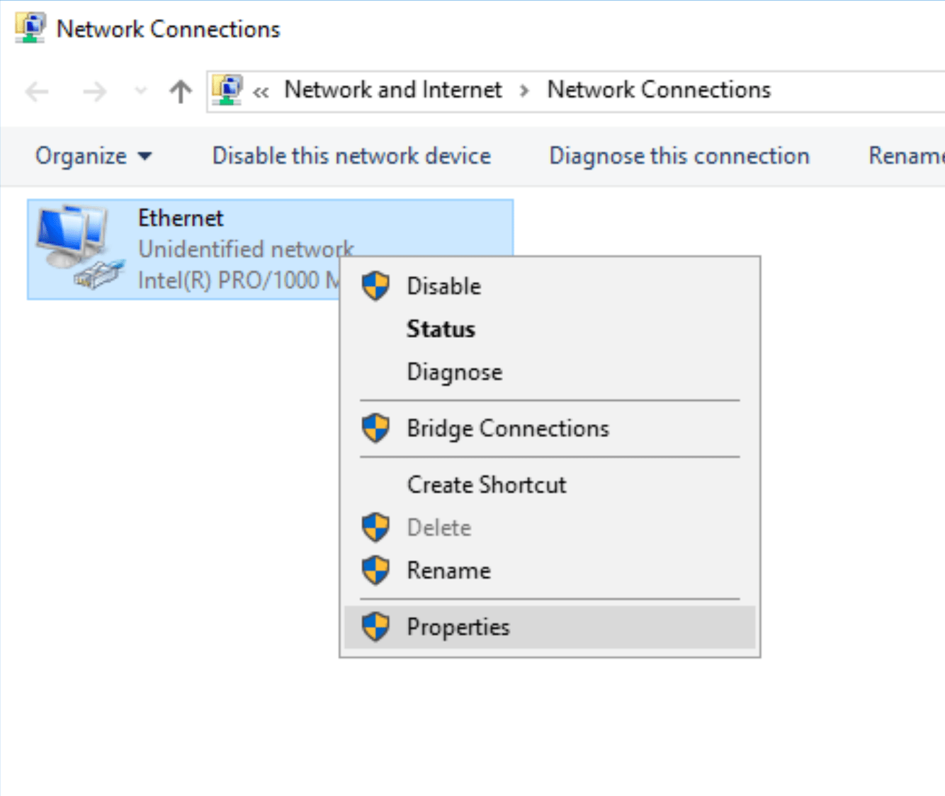 تظیمات کارت شبکه - NIC