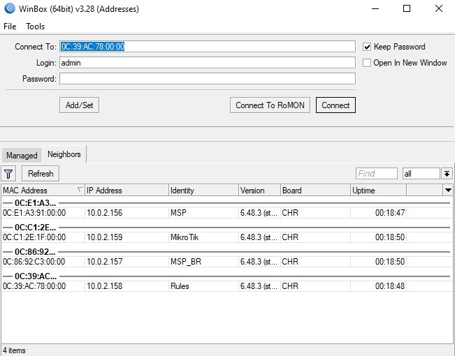 محیط نرم افزار Winbox