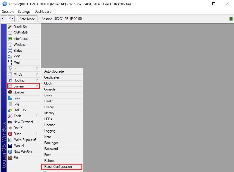 reset تنظیمات