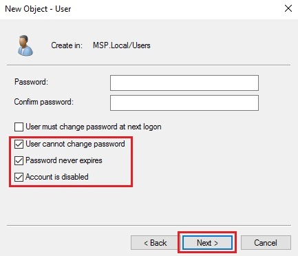User Password