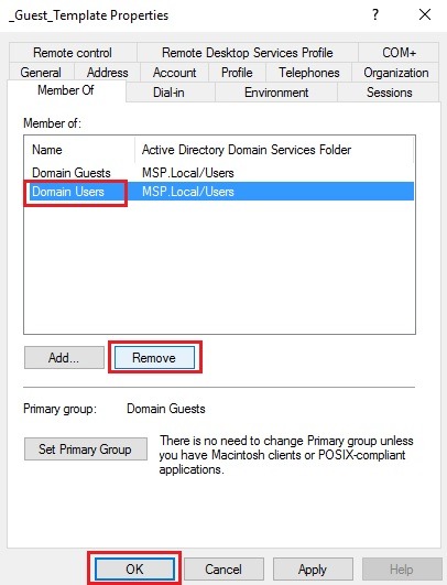 Remove Domain Users