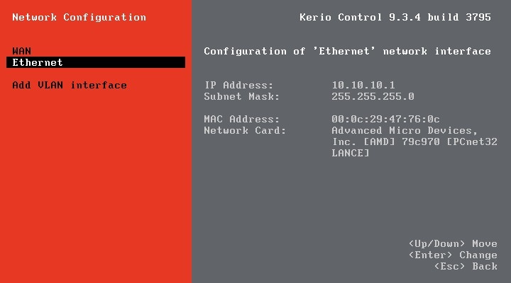 تنظیمات کارت شبکه داخلی