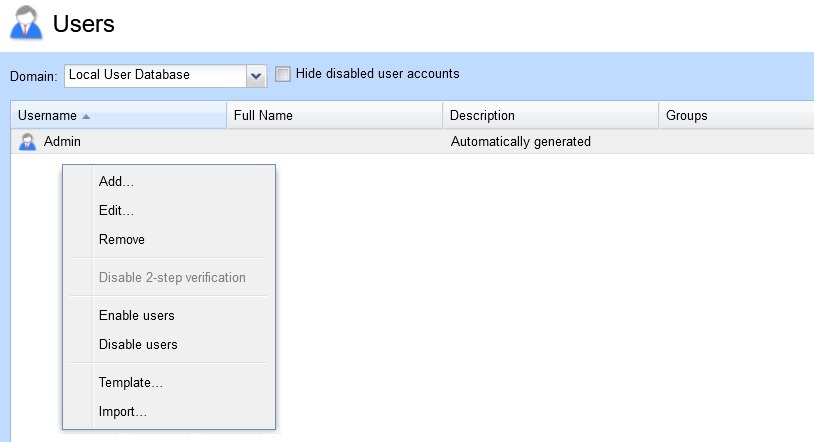 ایجاد کاربر