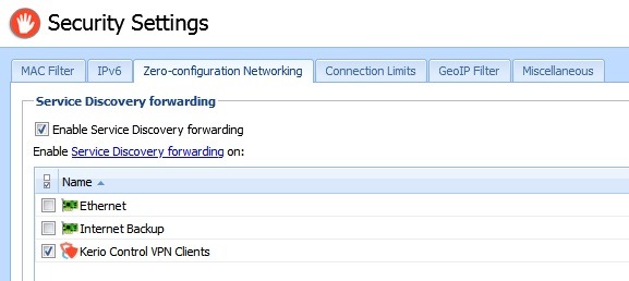 تب Zero-Configuration 