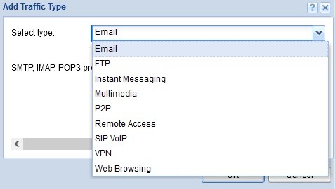 گزینه traffic Type
