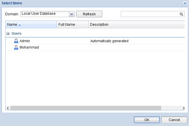 گزینه Users and Groups