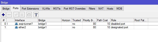 پورت های Bridge