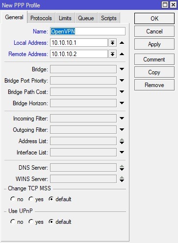ایجاد پروفایل