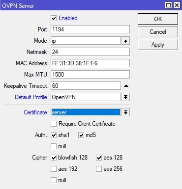 فعالسازی OVPN