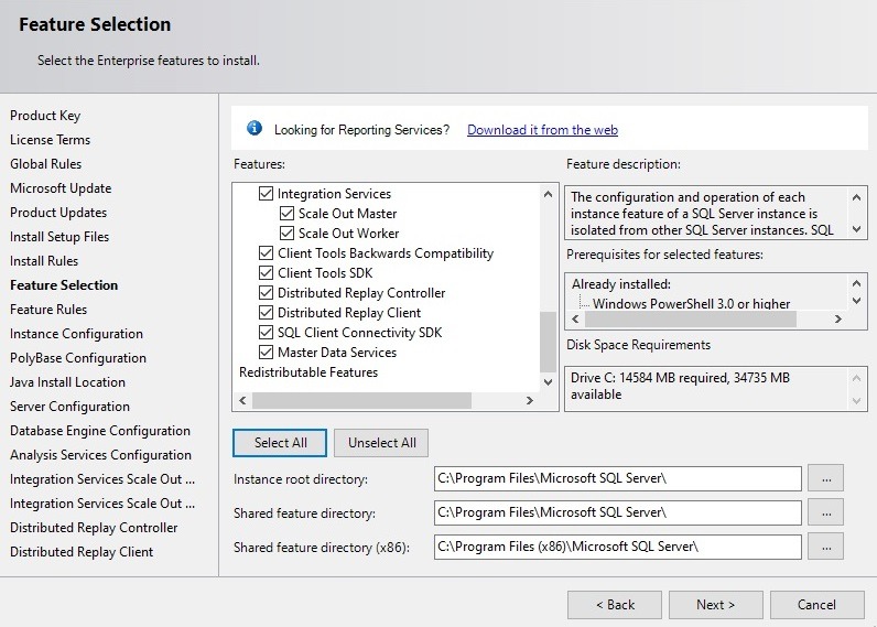 انتخاب Feature