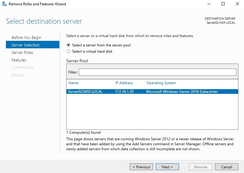 انتخاب سرور