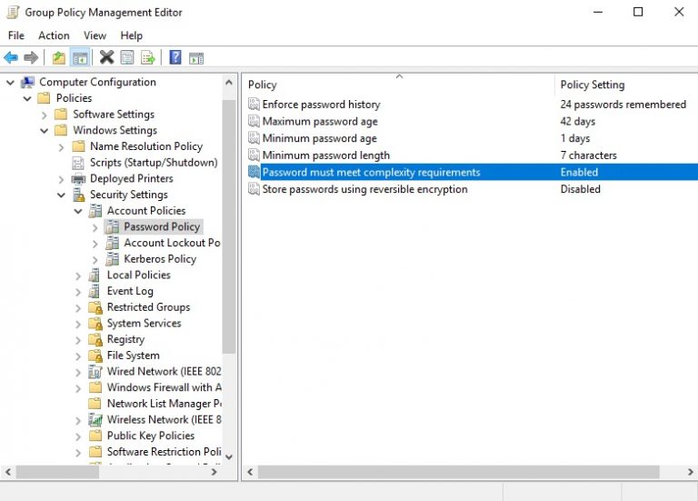 تنظیمات Password Policy در Group Policy آموزش منتخب صنعت پارس