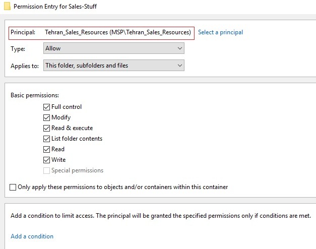 تنظیمات Permission