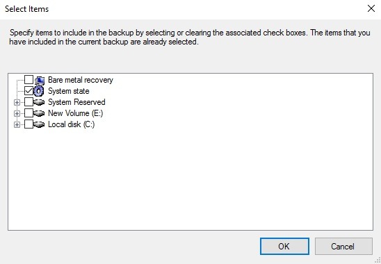 گزینه System State