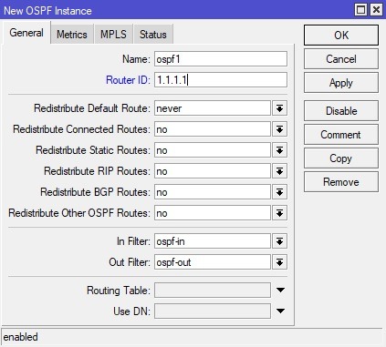 تنظیم Router ID در R1