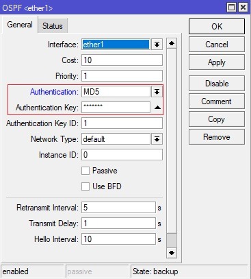 اینترفیس MD5