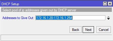 تنظیمات Address Pool