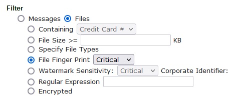 تنظیمات Filter