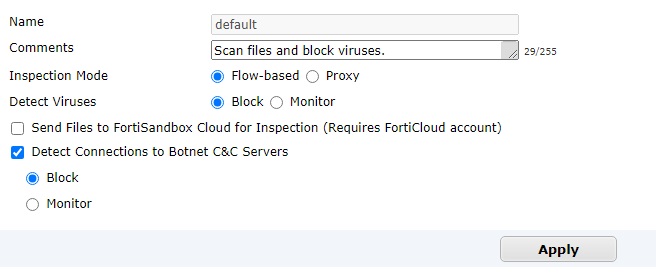تنظیمات آنتی ویروس