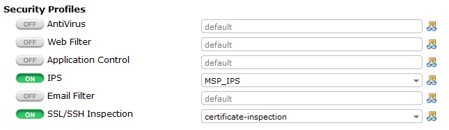 اعمال بر Policy