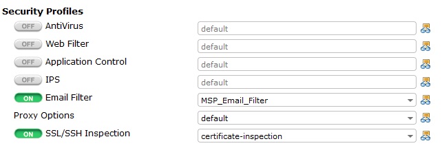 اعمال بر روی Policy