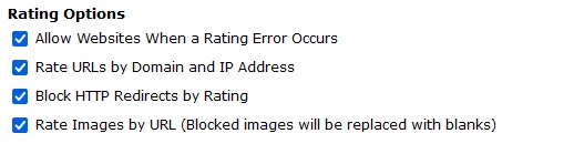 گزینه Rating option