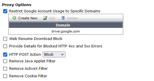 گزینه Proxy option
