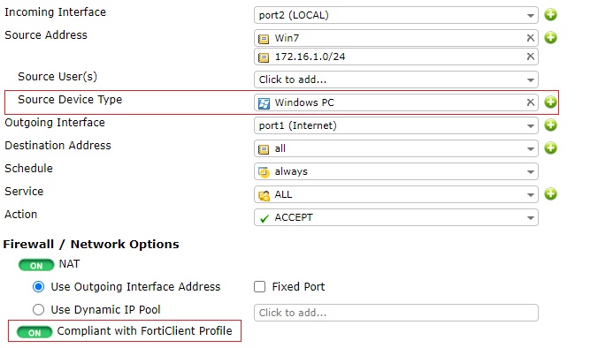 تنظیمات Policy