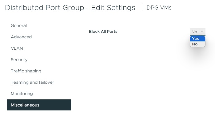 گزینه Miscellaneous