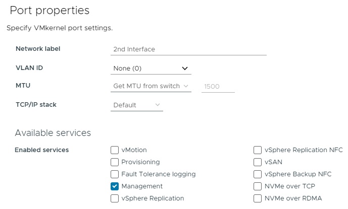 تنظیمات پورت