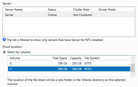 محل ایجاد nfs