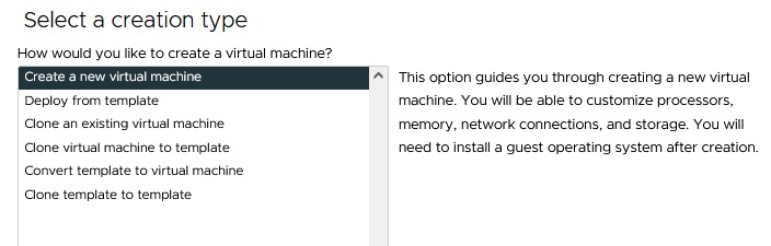 گزینه Create VM