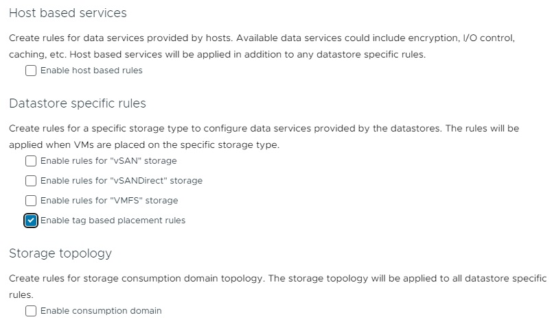 فعالسازی گزینه enable tag based