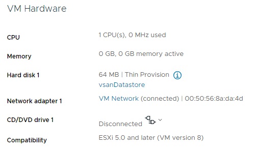 تنظیمات ماشین مجازی