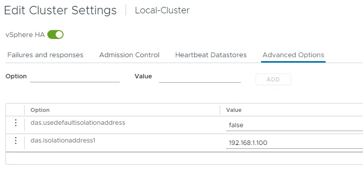 تب advanced options