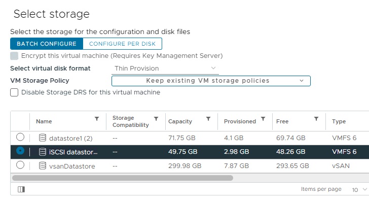 انتخاب Disk format