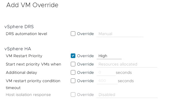 قابلیت VM Override