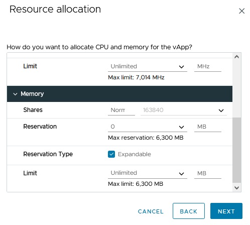 گزینه Resource Allocation