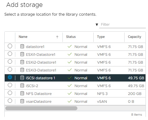 انتخاب Storage