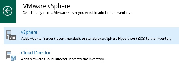 گزینه vSphere