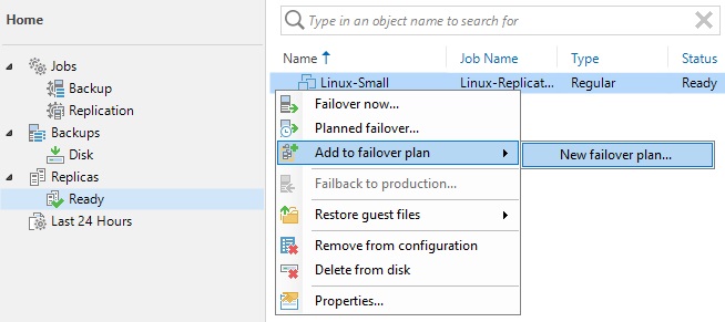 ایجاد failover plan